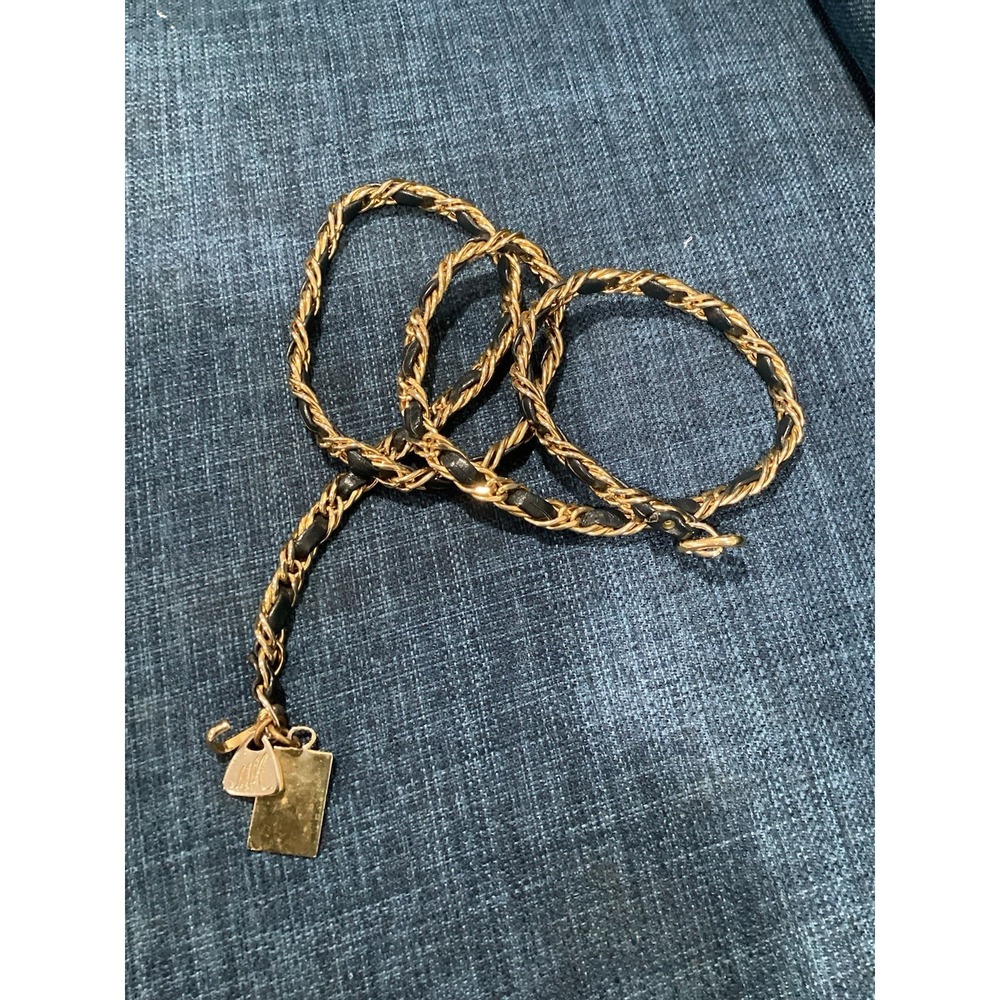 MM Morris Moskowitz Metal Chain Belt Gold Tone Vintage